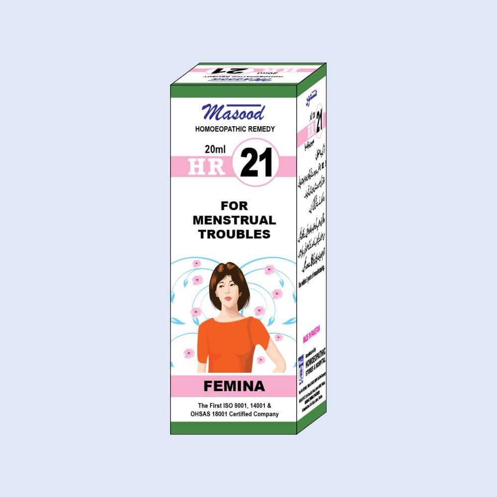 HR-21 (FEMINA) – Menstrual Disorders Drops - Dr. Masood
