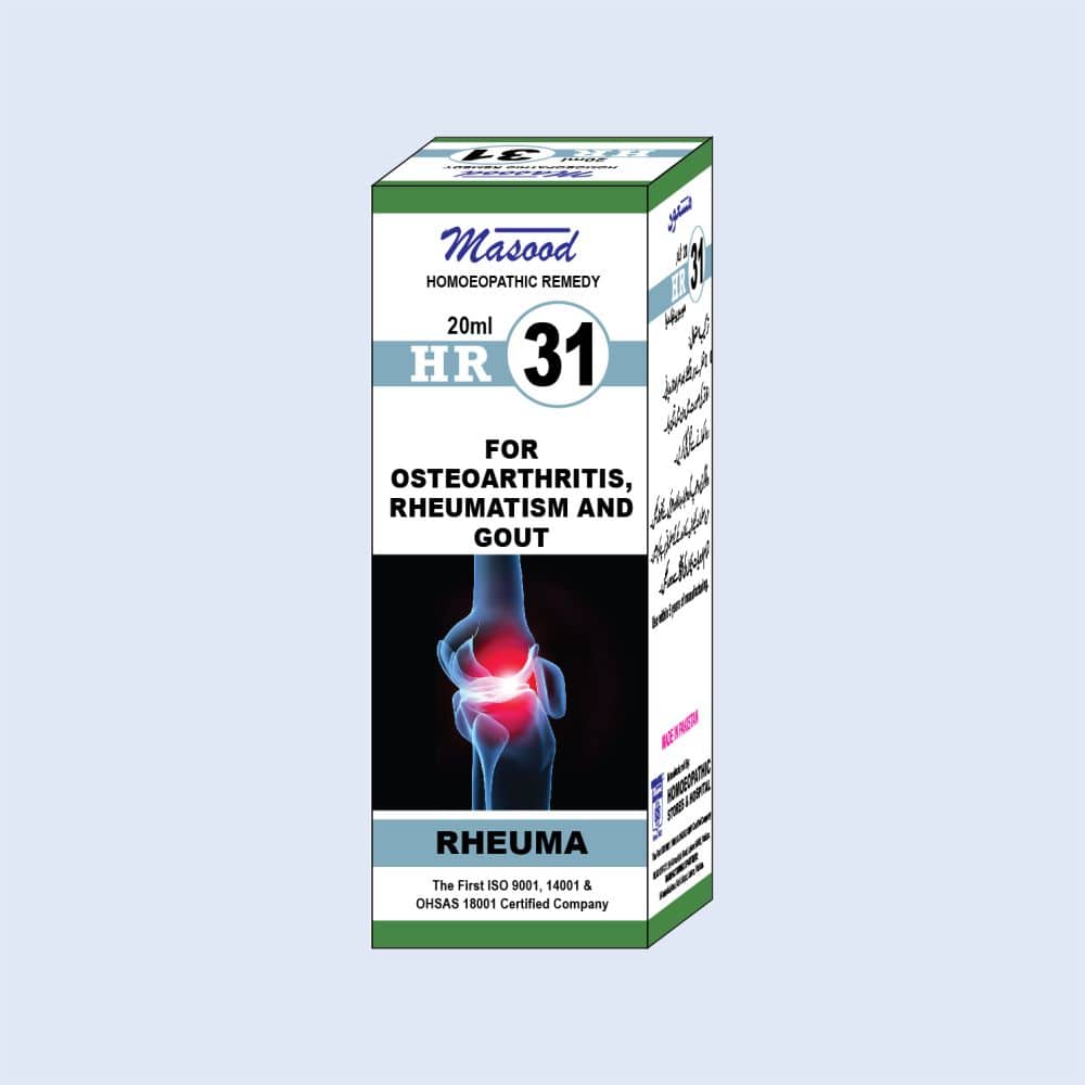 HR-31 (RHEUMA) – Rheumatism & Osteoarthritis Drops - Dr. Masood