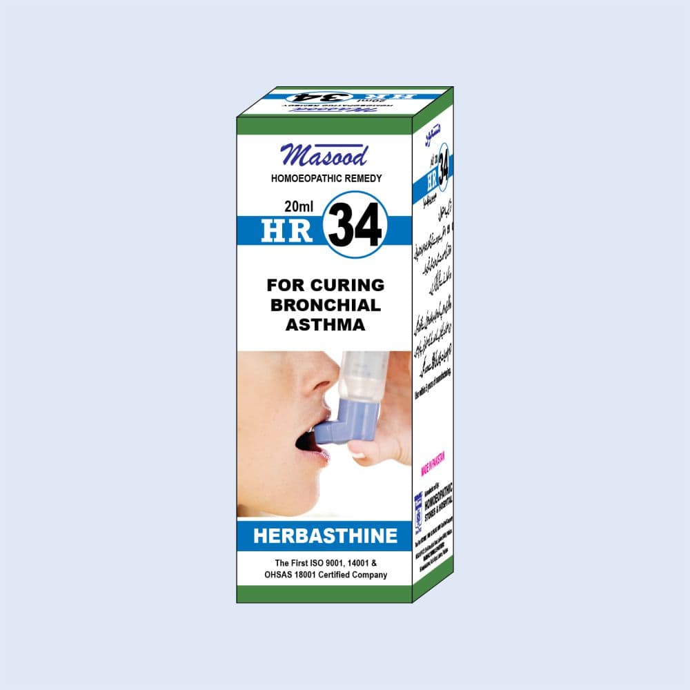 HR-34 (HERBUSTHINE) – Asthma & Bronchitis Drops - Dr. Masood