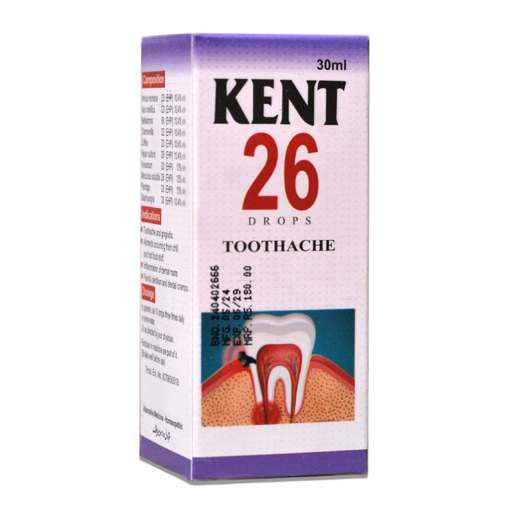 Kent 26 Drops – Toothache - Kent Pharma