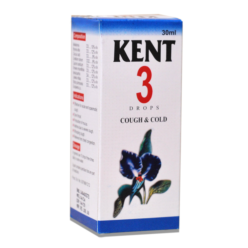 Kent 3 Drops – Cough and Cold - Kent Pharma