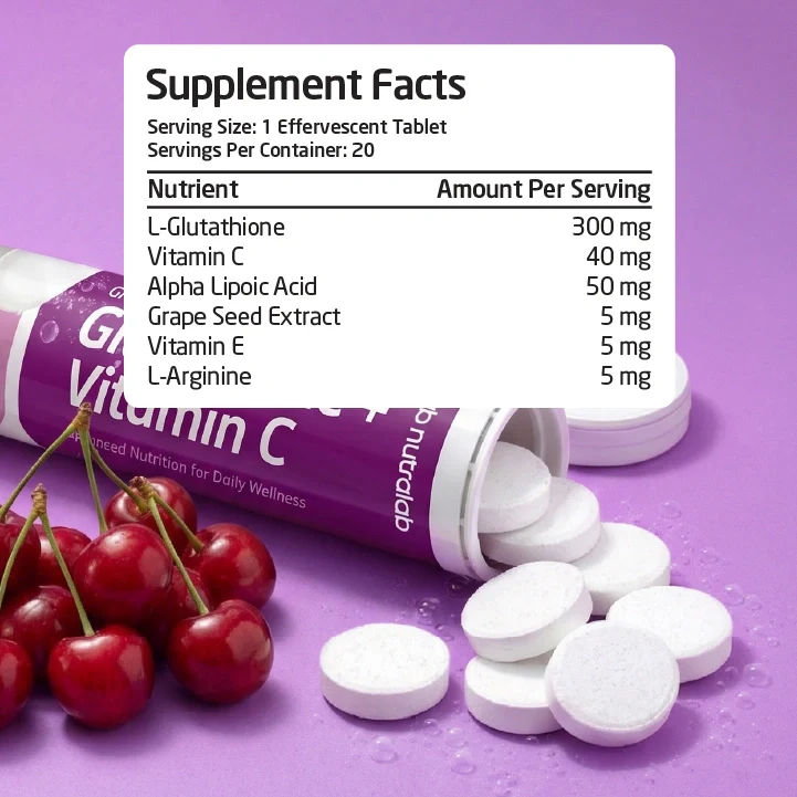 Glutathione + Vitamin C  Tablets by Paul Brooks