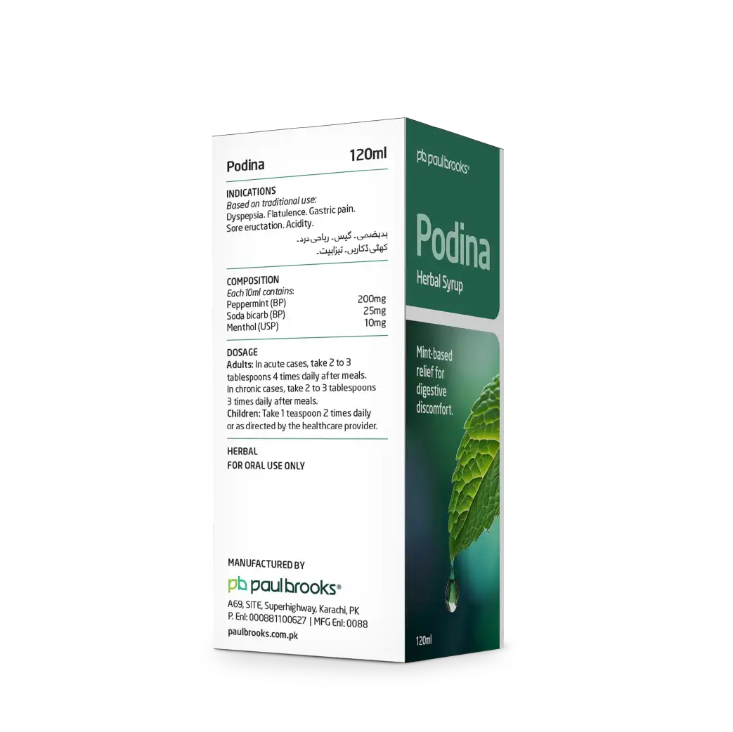 Podina Herbal Syrup Mint Based by Paul Brooks